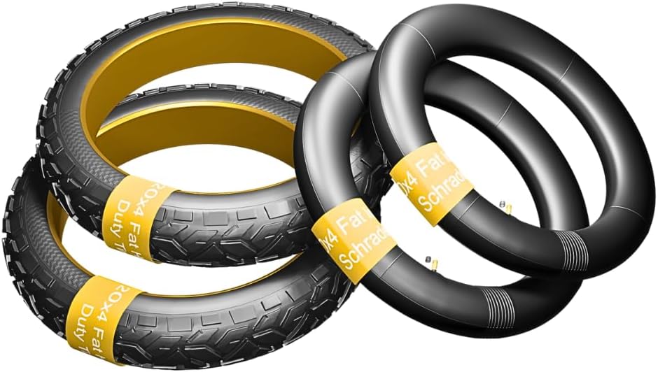 20x4.0 Fat Tire & Tube Set for E-Bikes – 2 Heavy-Duty Tires + 2 Schrader Inner Tubes – Fits Himiway, Rad, Aventon, Ecotric