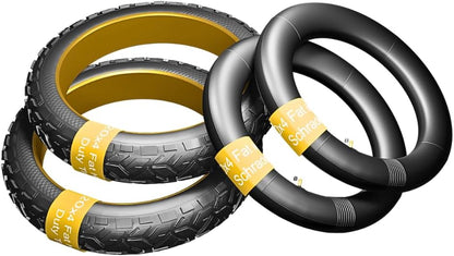 20x4.0 Fat Tire & Tube Set for E-Bikes – 2 Heavy-Duty Tires + 2 Schrader Inner Tubes – Fits Himiway, Rad, Aventon, Ecotric