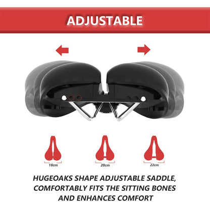 Width Adjustable Bike Seat - Comfortable Prostate Friendly Bicycle Saddle for All Bikes