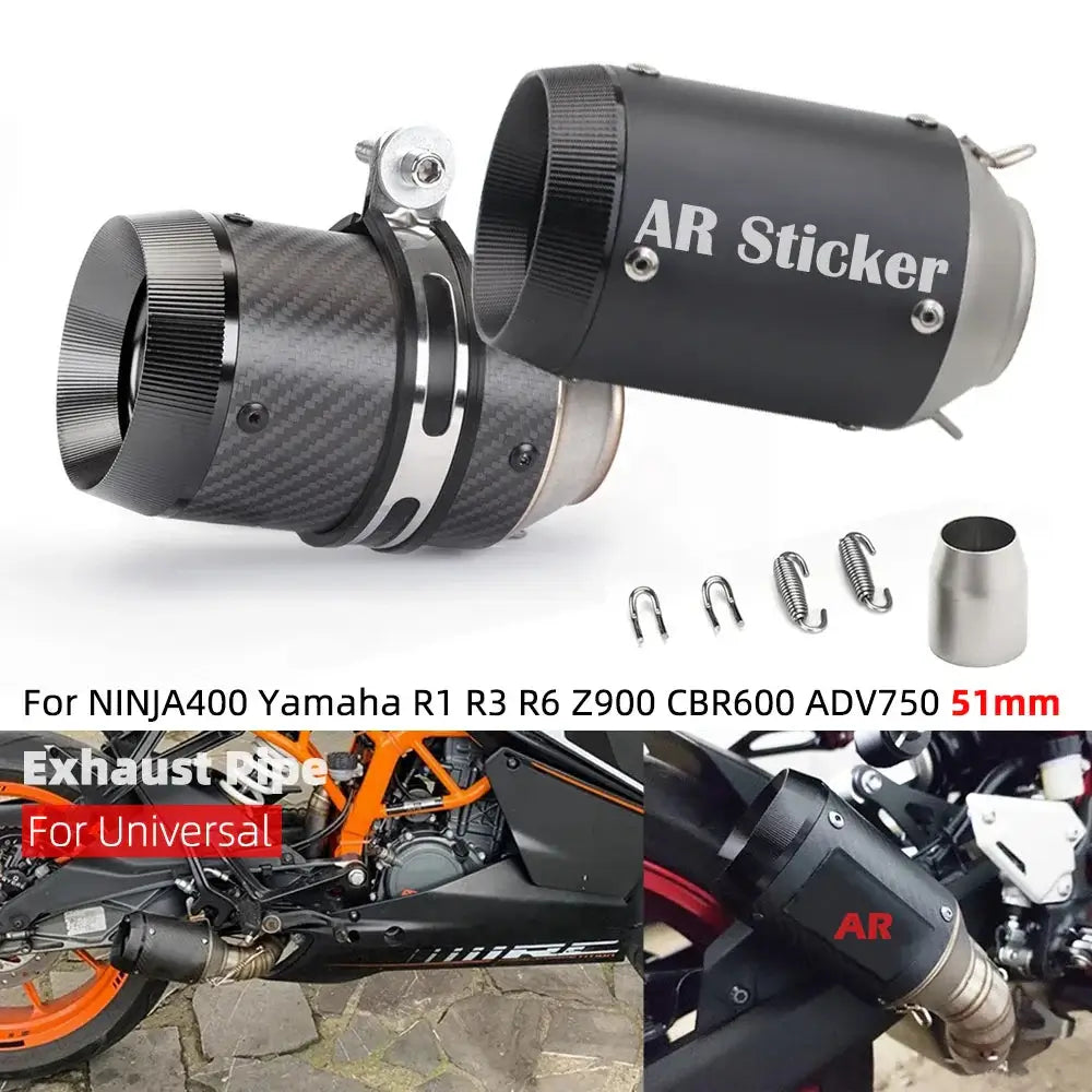 51mm universal motorcycle exhaust muffler silencer