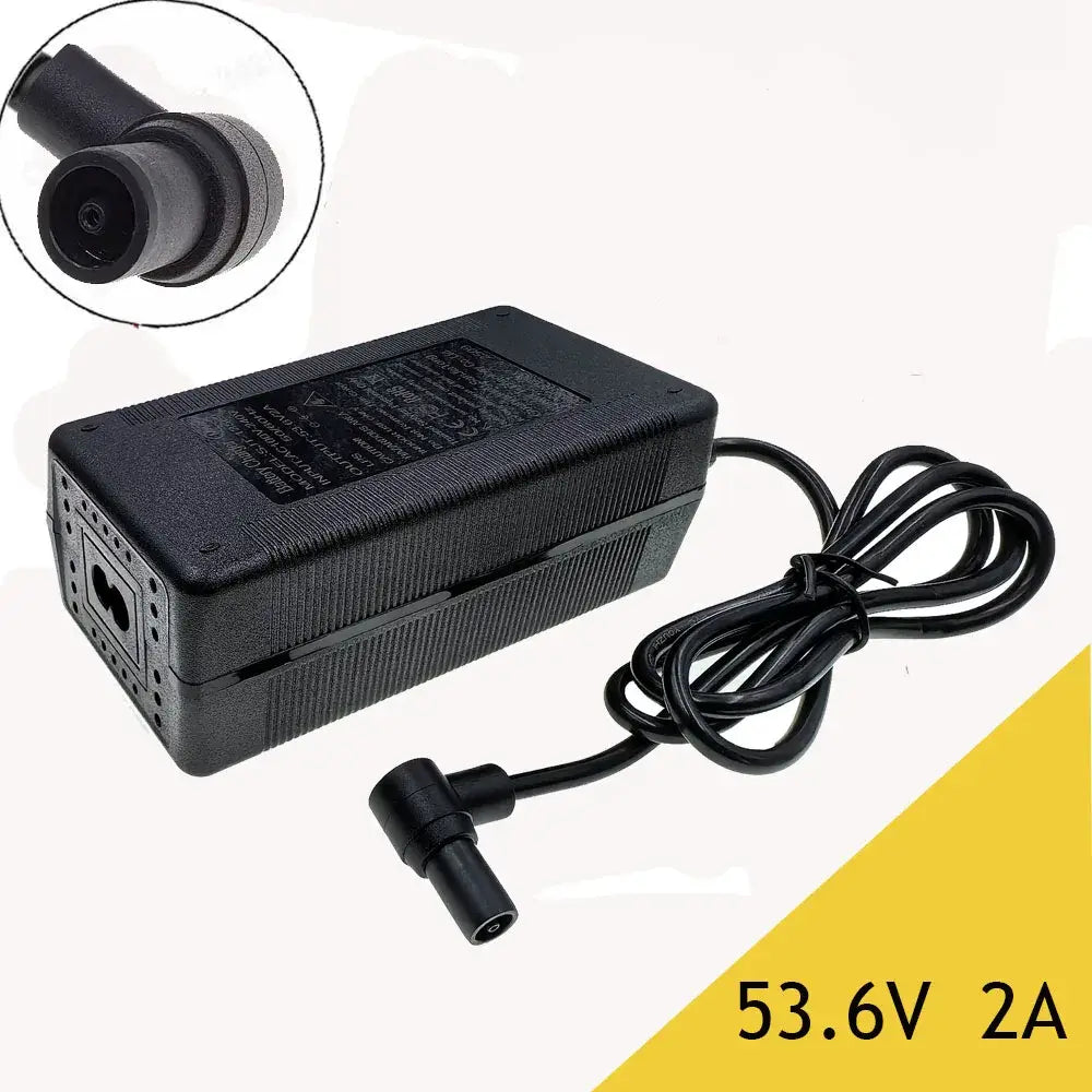 53.6V 2A Smart Lithium Battery Charger for 48V 13S Li-ion Battery (MI4 Ultra Plug) with connector view.