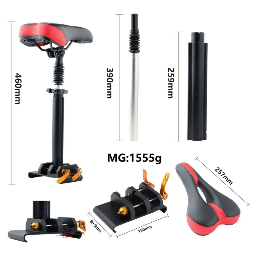 Adjustable Scooter Seat Attachment with Shock Absorption for Xiaomi M365 / Pro