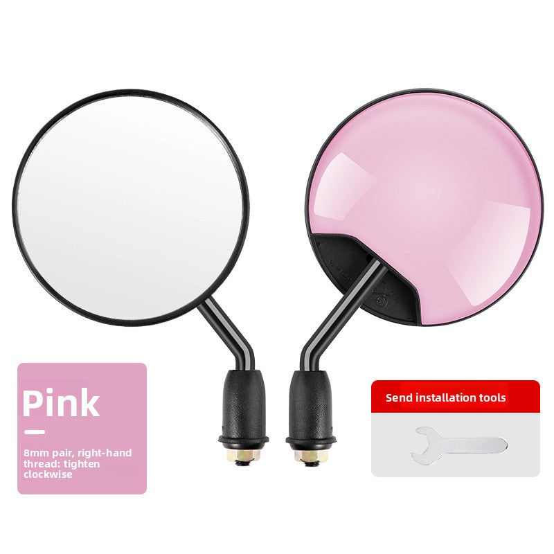 Universal 180 Adjustable Round Convex Scooter Mirror