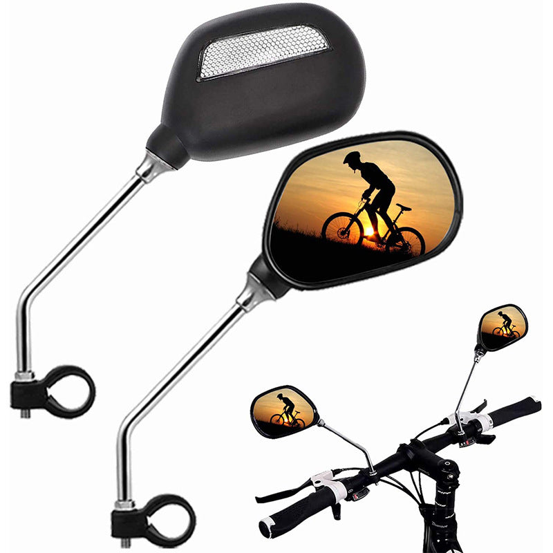 Model 912 Universal Lightweight Bike & Motorcycle Rearview Mirror Premium Flat Reflector Safety Mirror