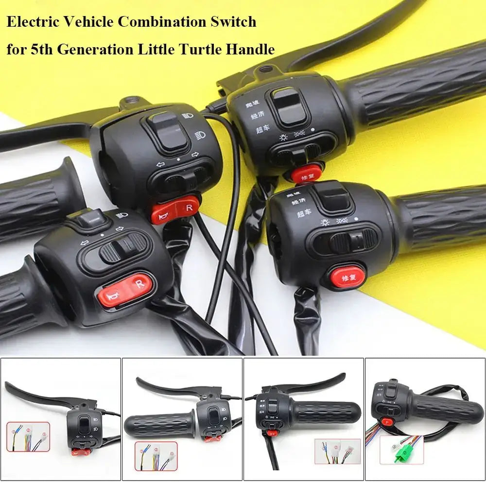 5th Generation EV combination switch with integrated rotary handle and seat button