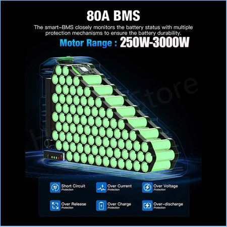 60V Li-Ion E-Bike Battery Pack