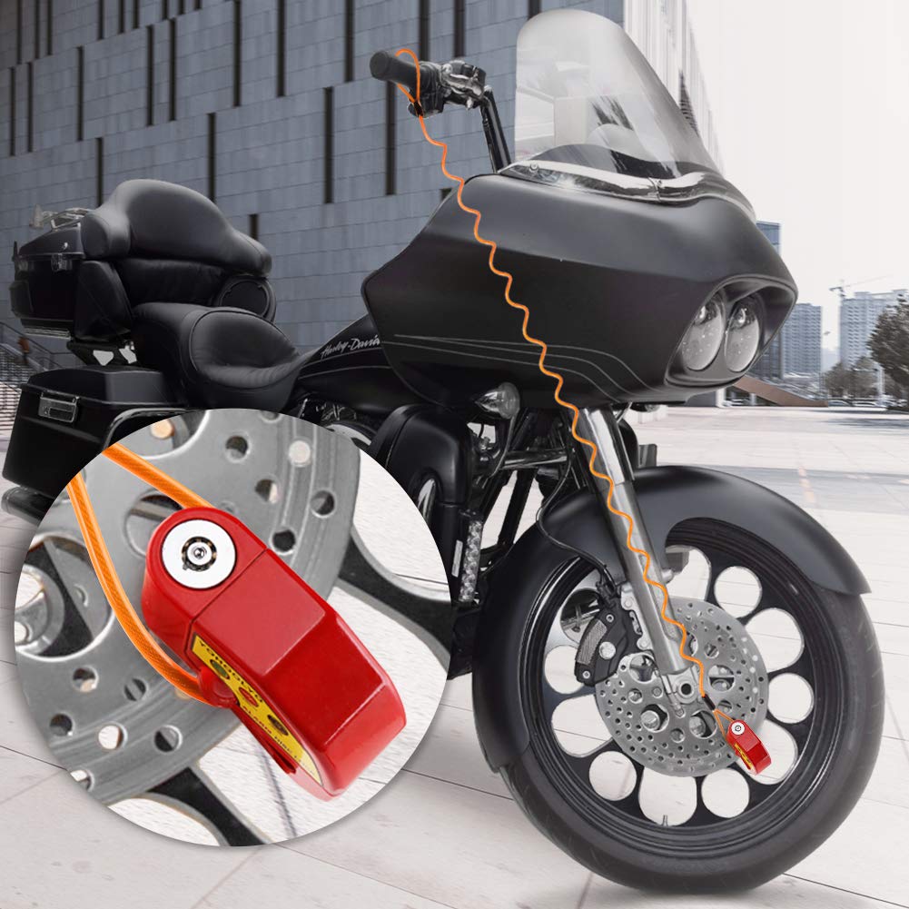 YOHOOLYO Alarm Disc Lock - Motorcycle Disc Brake Lock with Anti-Theft Alert