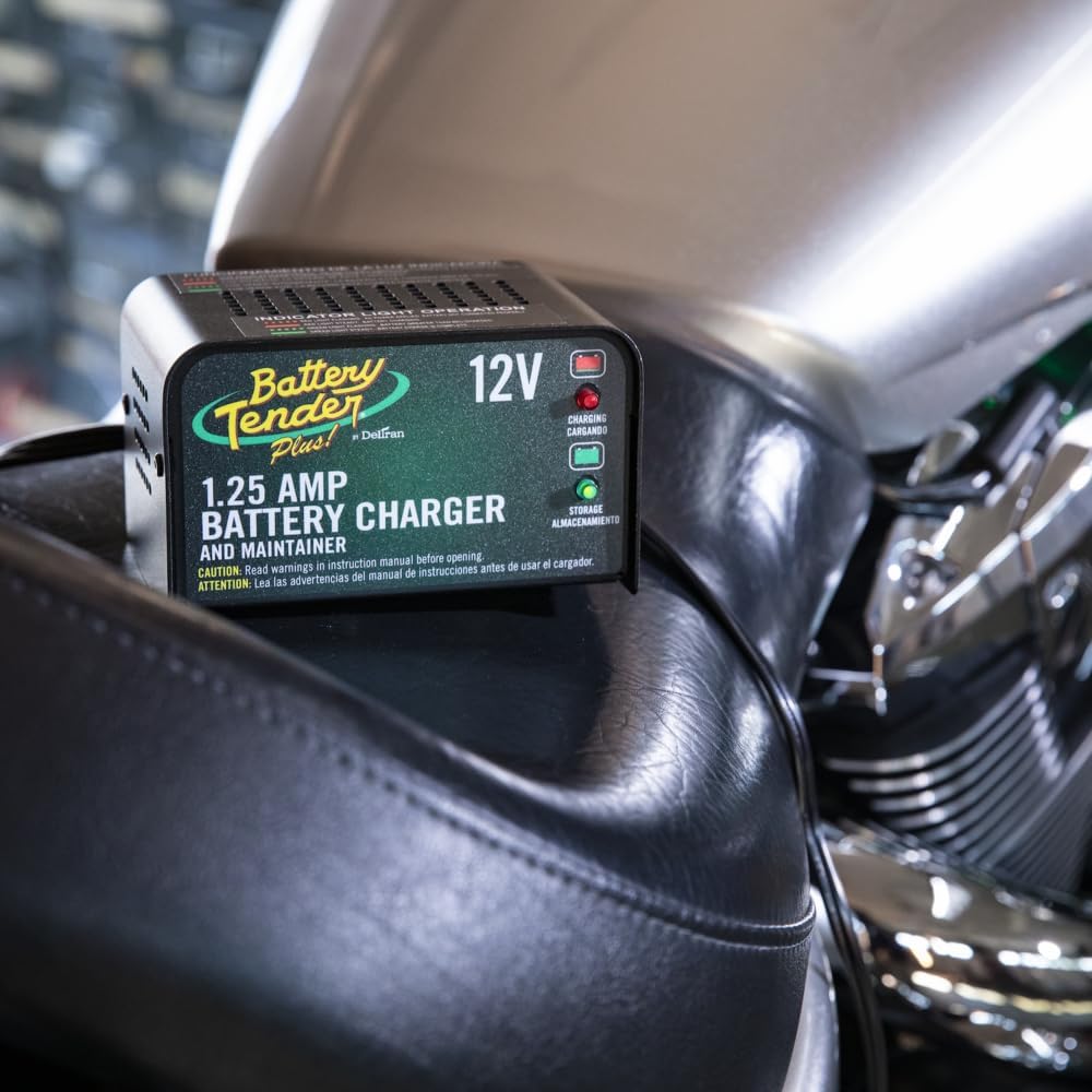 Battery Tender Plus 12V 1.25 AMP Car & Motorcycle Battery Charger and Maintainer