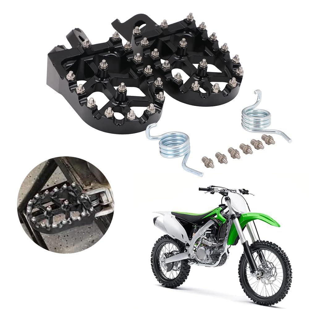 AnXin CNC Dirt Bike Foot Pegs for KX250F, KX450F, KX250, KX450, KLX450R 2006-2024