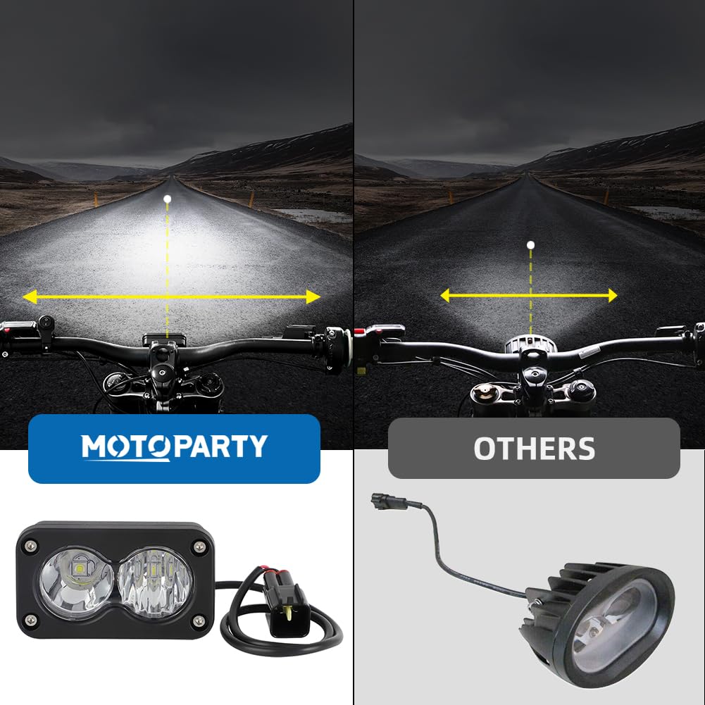 Dirtbike Headlight Kit for Sur-Ron Segway X260 & Talaria Sting R MX4 - LED Yellow Light Bar with Blue Switch