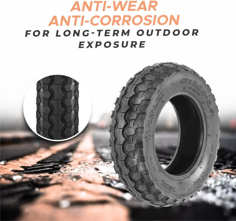 12x3.00-6.5 Tubeless Tire 12x3-6.5 Street Tire For High Speed E-Scooters
