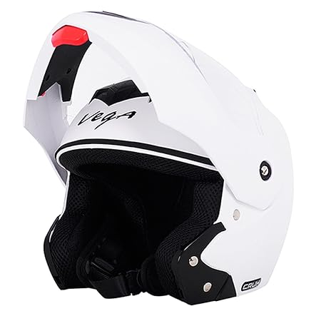 Helmet for Riders: Clear Visor for Both Men & Women White