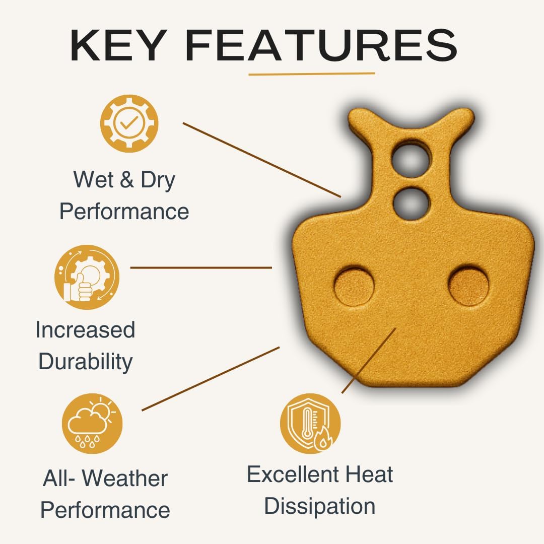 Copper Disc Brake Pads - Fits Jetson Haze,Formula Oro K18, K24, Puro, The One FR, R0, R1, RX, R1R, Mega, C1, CR3, T1, Clarks VX833-2 Pairs