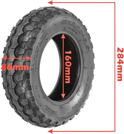 12x3.00-6.5 Tubeless Tire 12x3-6.5 Street Tire For High Speed E-Scooters