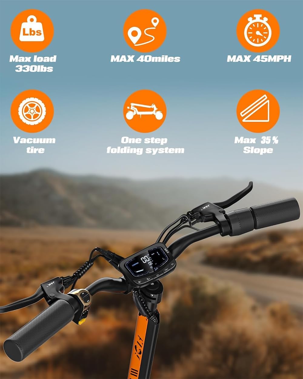 JGH X5 Ultra Electric Scooter for Adults - Dual Suspension & Braking
