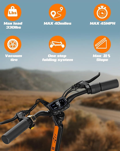 JGH X5 Ultra Electric Scooter for Adults - Dual Suspension & Braking