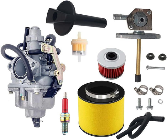 Recon 250 Carburetor with Fuel Tank Petcock Valve Set for Honda TRX 250