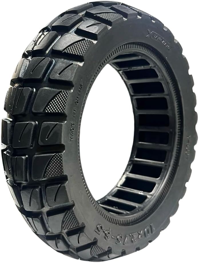 Size 10x2.75~70/65-6.5 Airless Solid Scooter Tire – Never Flat, Non-Puncture Tubeless Replacement for Max3, Evercross H5, Hover, and More