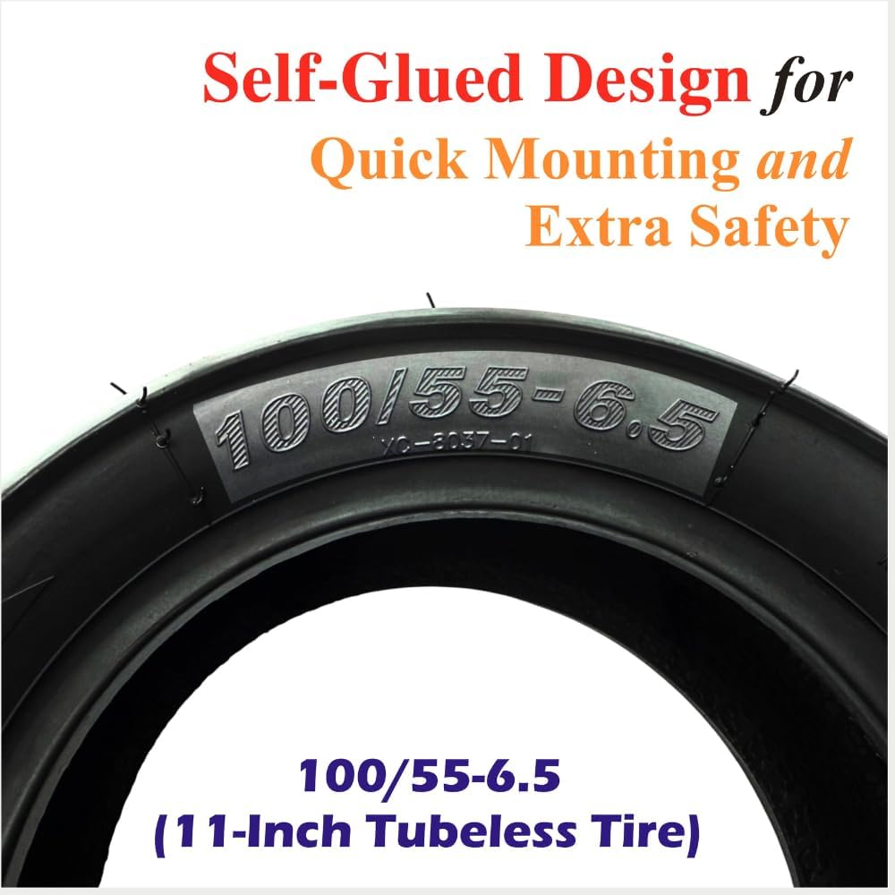 11 Inch 100/55-6.5 Jelly Gel Self-Repairing Tire for Electric Scooter 90/65-6.5 100/65-6.5 Anti Puncture Tubeless Tyre
