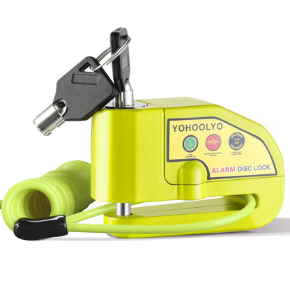YOHOOLYO Alarm Disc Lock - Motorcycle Disc Brake Lock with Anti-Theft Alert