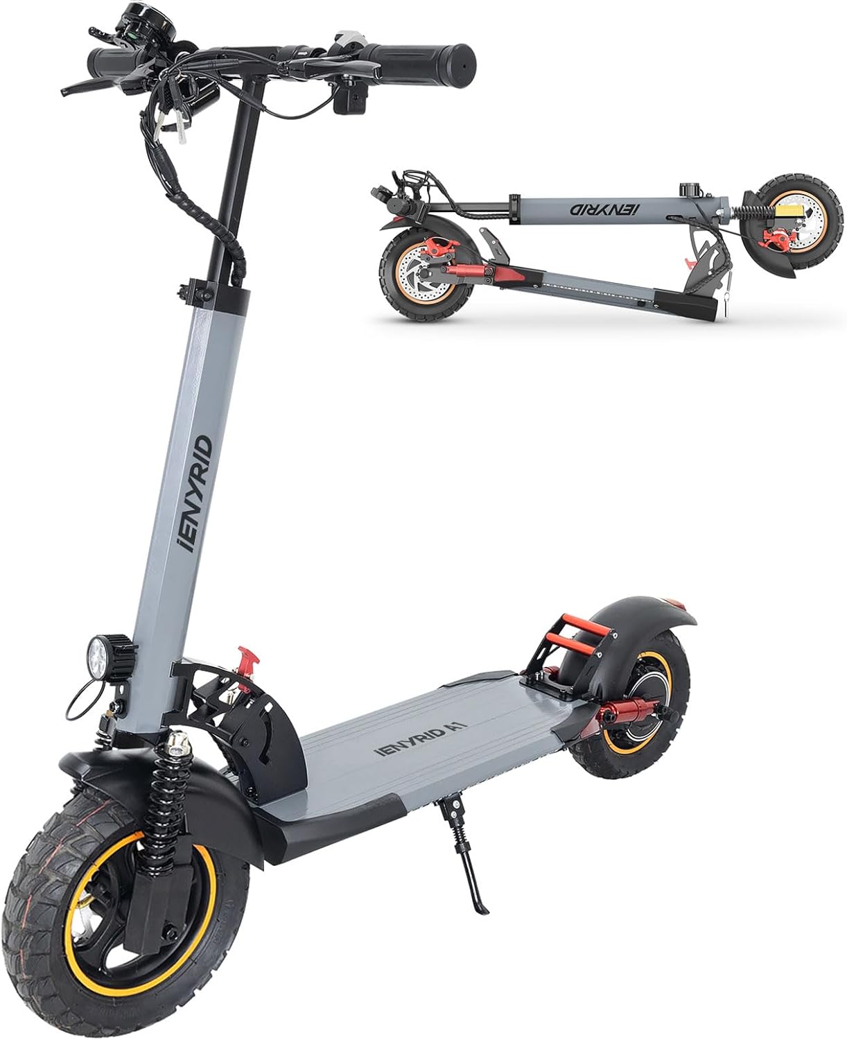   AOKDA A1 Folding Electric Scooter 800W 12.5Ah | 25MPH Speed, Dual Brakes, Off-Road Tires