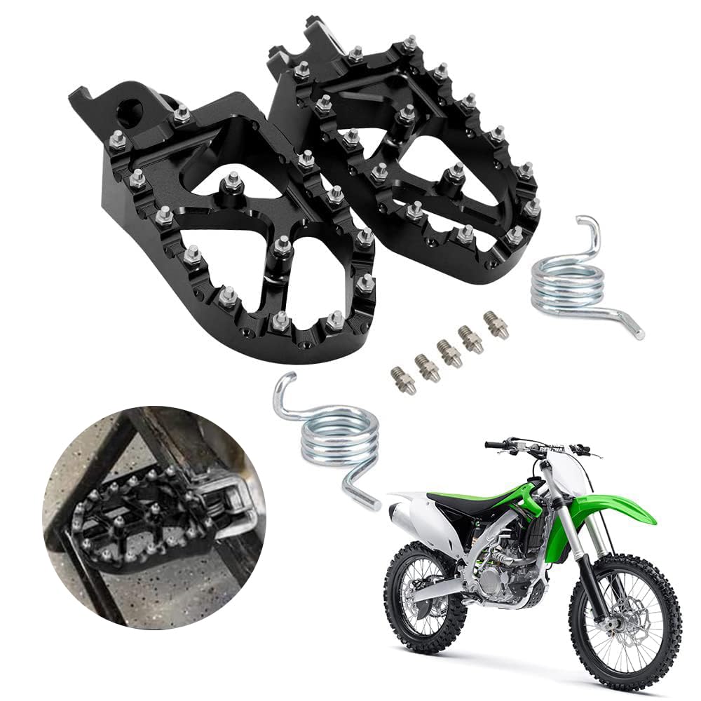 AnXin CNC Dirt Bike Foot Pegs for KX250F, KX450F, KX250, KX450, KLX450R 2006-2024