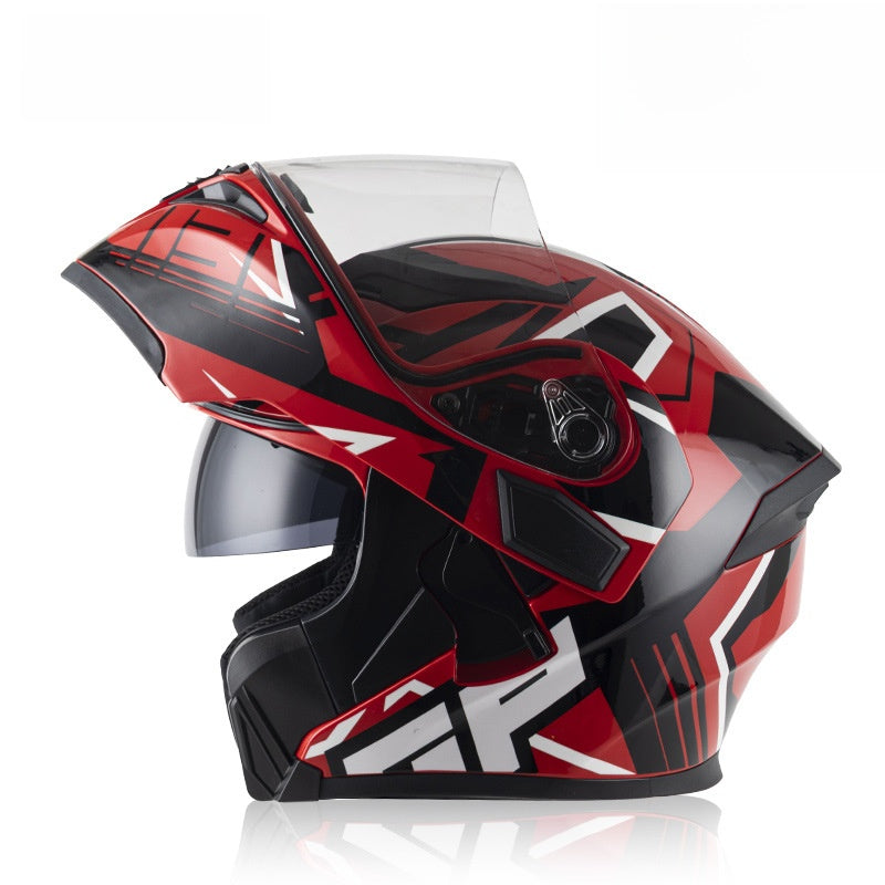 UGNE Carbon Fiber Modular Helmet - DOT Certified Dual-Lens Full-Face & Open-Face Motorcycle Gear
