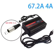 67.2V 4A fast charger with OLED screen display
