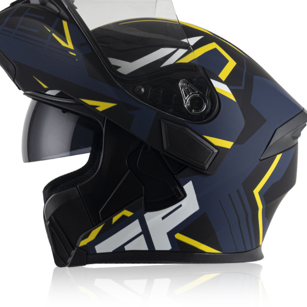 UGNE Carbon Fiber Modular Helmet - DOT Certified Dual-Lens Full-Face & Open-Face Motorcycle Gear