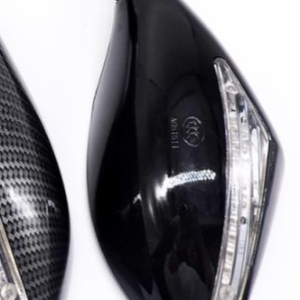 UGNE Model 702 LED Integrated Motorcycle Mirrors Wide Angle Double Curvature Design