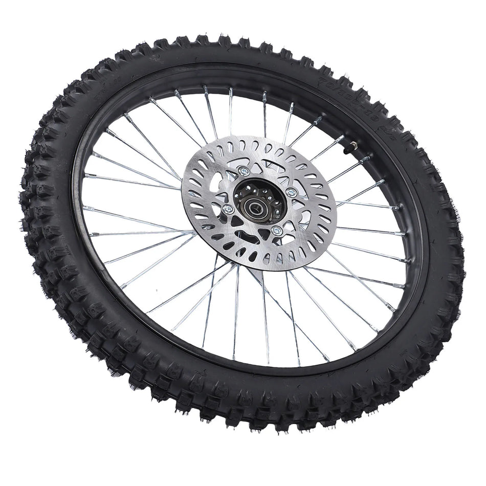 70/100-19 Dirt Bike Front Wheel Assembly