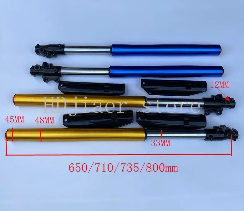 710mm and 800mm Front Suspension Fork Pair for Dirt Bikes