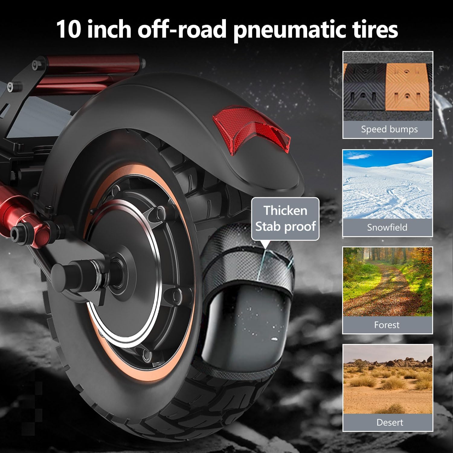   AOKDA A1 Folding Electric Scooter 800W 12.5Ah | 25MPH Speed, Dual Brakes, Off-Road Tires