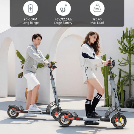   AOKDA A1 Folding Electric Scooter 800W 12.5Ah | 25MPH Speed, Dual Brakes, Off-Road Tires