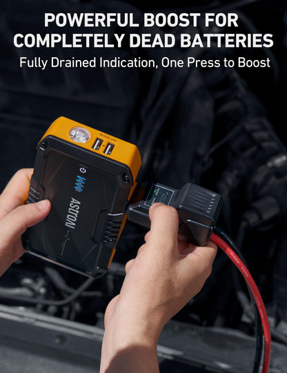 AstroAI S8 Car Battery Jump Starter, 1500A Peak Car Jumper Starter Battery Pack for Up to 6.0L Gas & 3.0L Diesel Engines, 12V Portable Jump Box with 3 Modes Flashlight and Jumper Cable