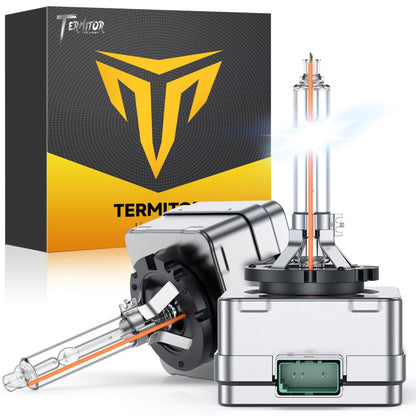 D1S Xenon HID Headlight Bulbs - 400% Enhanced Brightness, 6000K Cool White, Pack of 2