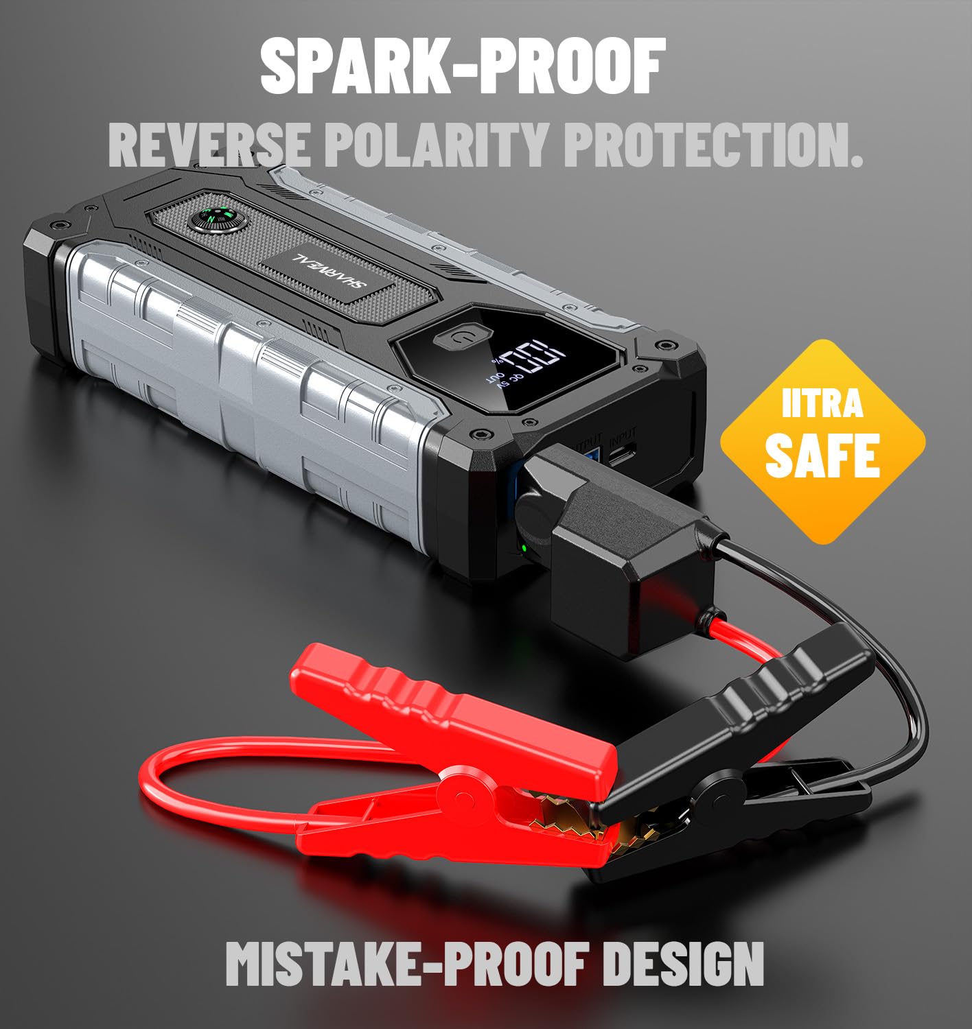 Car Jump Starter 4000A - Portable Jump Starter Battery Pack for 10.0L Gas & 8.0L Diesel Engines
