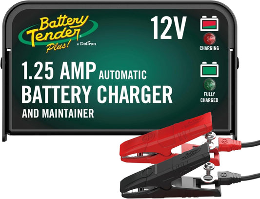 Battery Tender Plus 12V 1.25 AMP Car & Motorcycle Battery Charger and Maintainer