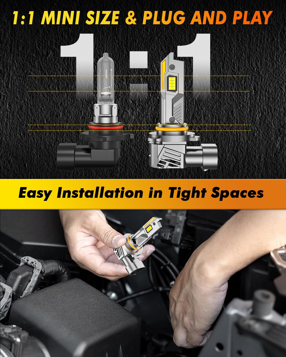D1S Xenon HID Headlight Bulbs - 400% Enhanced Brightness, 6000K Cool White, Pack of 2