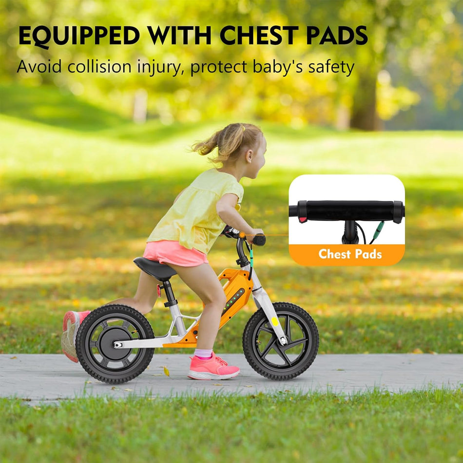   Kids Electric Scooter 180W Motor 12-Inch | Bluetooth, Color Lights, Power-Off Brake