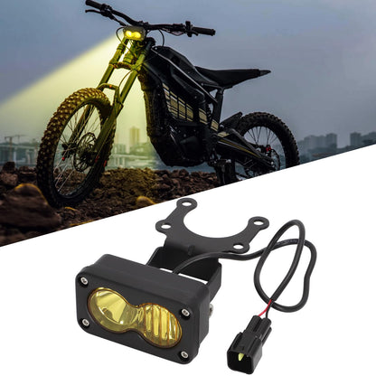 Dirtbike Headlight Kit for Sur-Ron Segway X260 & Talaria Sting R MX4 - LED Yellow Light Bar with Blue Switch