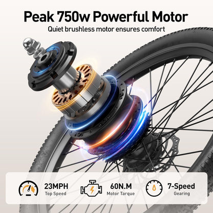 SU7 Electric Mountain Bike | 24" | 25 mph, 40 Mi Range