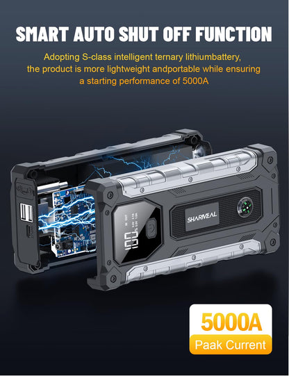Car Jump Starter 4000A - Portable Jump Starter Battery Pack for 10.0L Gas & 8.0L Diesel Engines