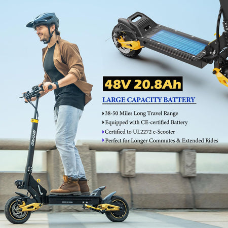   iENYRID ES1 Dual Motor Electric Scooter 2400W | 48V 20.8Ah, 38MPH, Off-Road, UL2272 Certified