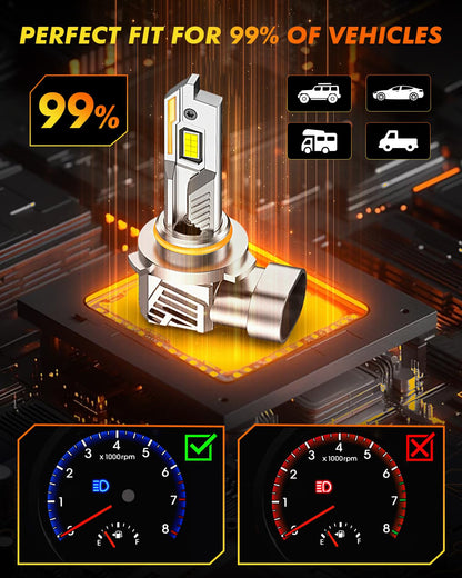 D1S Xenon HID Headlight Bulbs - 400% Enhanced Brightness, 6000K Cool White, Pack of 2