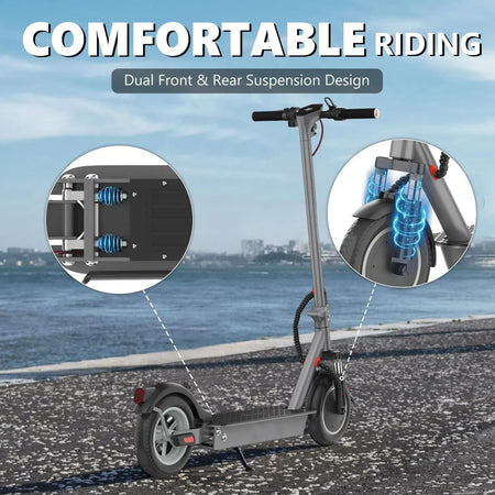   iE-M1 Electric Scooter 500W 36V 12.5Ah | 35KM/H Speed, Solid Tires, Dual Lights