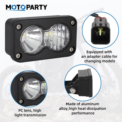 Dirtbike Headlight Kit for Sur-Ron Segway X260 & Talaria Sting R MX4 - LED Yellow Light Bar with Blue Switch