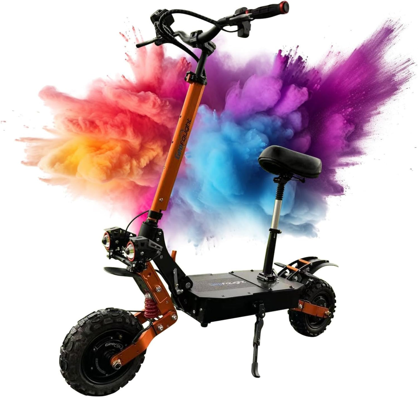 M11  60V 6000W Dual Motor Off-Road Electric Scooter with Seat – 50 MPH, Long Range, Foldable
