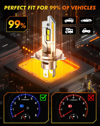 D1S Xenon HID Headlight Bulbs - 400% Enhanced Brightness, 6000K Cool White, Pack of 2