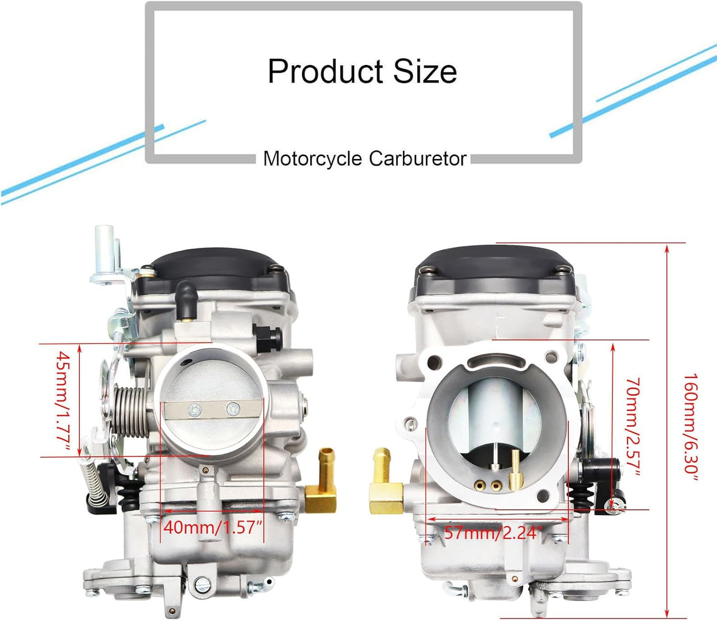 CV40 Carburetor Replacement for Harley Davidson Sportster & Softail Models (1998-2016)